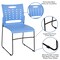 Emma and Oliver Home Office Plastic Accent Sled Base Stack Chair - Air-Vent Back